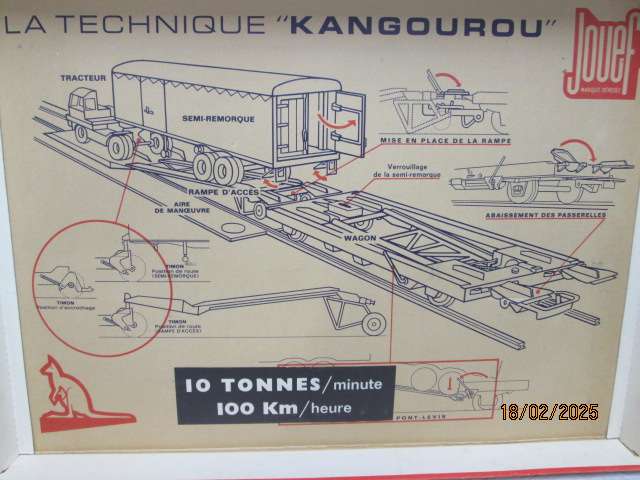 HO SCALE - JOUEF - KANGOUROU -ROAD TRAILER OFFLOADING SET -BOXED