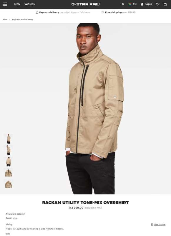 BNWT G-Star Rackam Utility Jacket