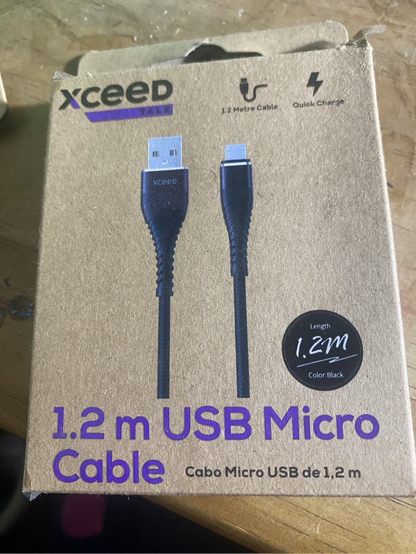 1.2 m USB micro cable