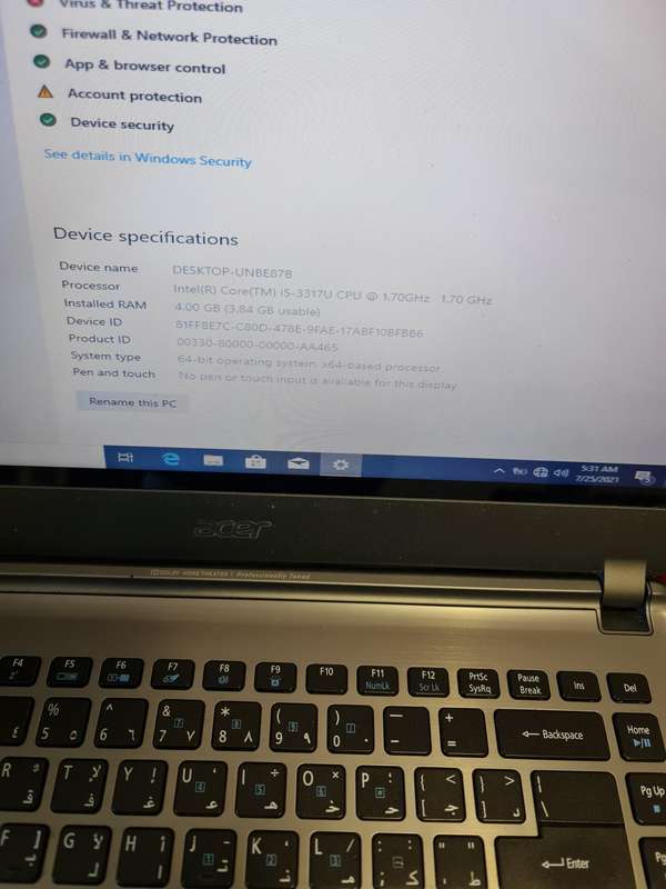 ACER ASPIRE TIMELINEU - CORE i5-3317U - 4GB MEMORY - 500GB HARD DRIVE - 14 INCH SCREEN