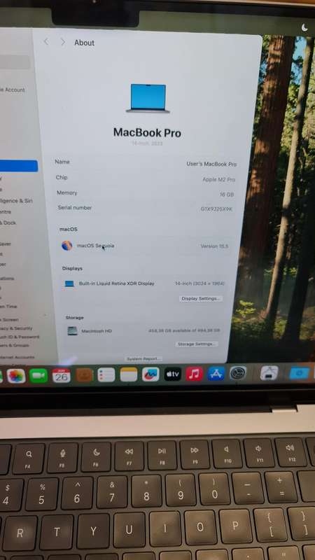 MACBOOK PRO 14 - 2023 MODEL - A2779 - M2 PRO CHIP - 16GB - 512GB - BATTERY CYCLE COUNT 24 - WITH BOX