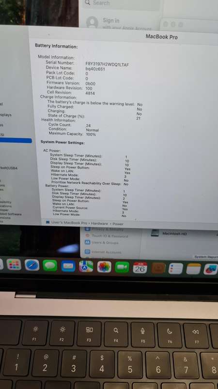 MACBOOK PRO 14 - 2023 MODEL - A2779 - M2 PRO CHIP - 16GB - 512GB - BATTERY CYCLE COUNT 24 - WITH BOX
