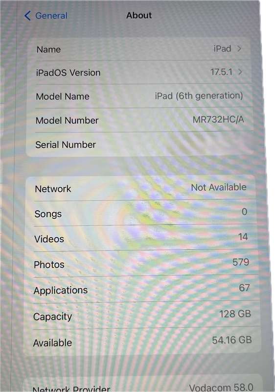 Ipad 6th Gen 128GB Wifi and Cellular