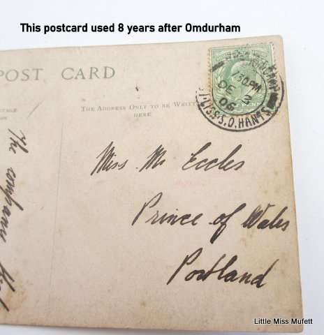 A BOER WAR POSTCARD ,AN OMDURHAM WAR POSTCARD AND A WAR ENVELOPE