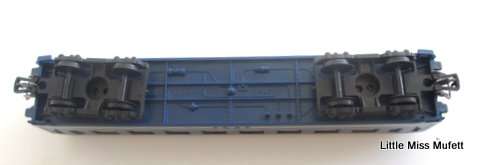 A Lima SAR blue train locomotive and a carriage