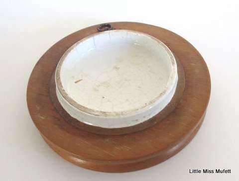 A Framed 1860's Victorian pot lid.