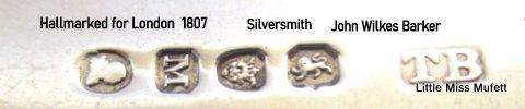 1807 Edwardian Hallmarked silver tablespoon by silversmith John Wilkes Barker-62 Gram. 218 Yr's old