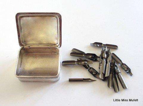 THE MOST DELIGHTFUL LITTLE NIB BOX---YOUR"S TRULY--Silver plated