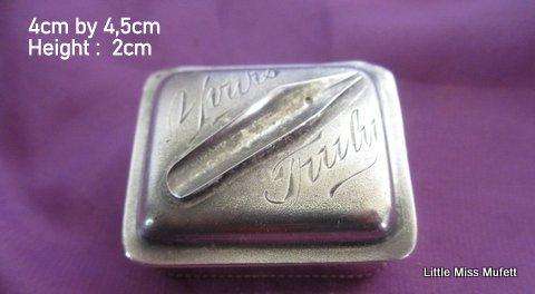THE MOST DELIGHTFUL LITTLE NIB BOX---YOUR"S TRULY--Silver plated