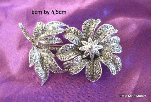 A fairly large marcasite brooch---all stones intact