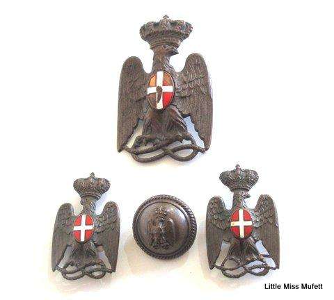 Rare Italian African Police Insignia and Cap Badges
