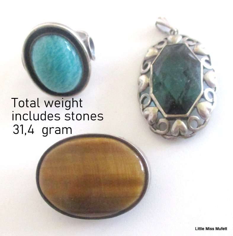 3 STERLING SILVER JEWELLERY ITEMS----READ