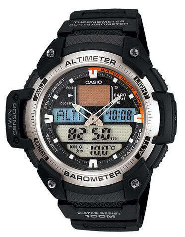 Casio OUTGEAR TWIN SENSOR, Demo Like New, Watch temperature and altitude/air pressure.