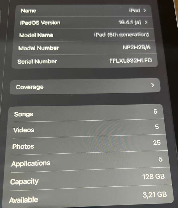 128GB Apple iPad 5th Gen