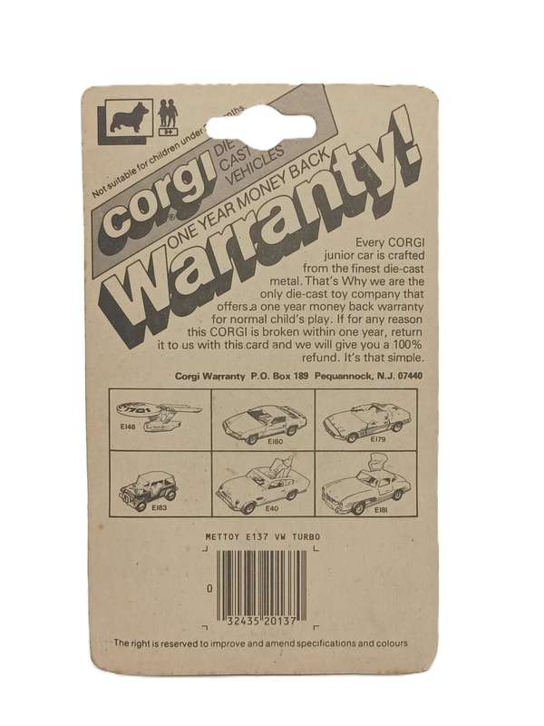 Corgi VW Turbo E317 1983