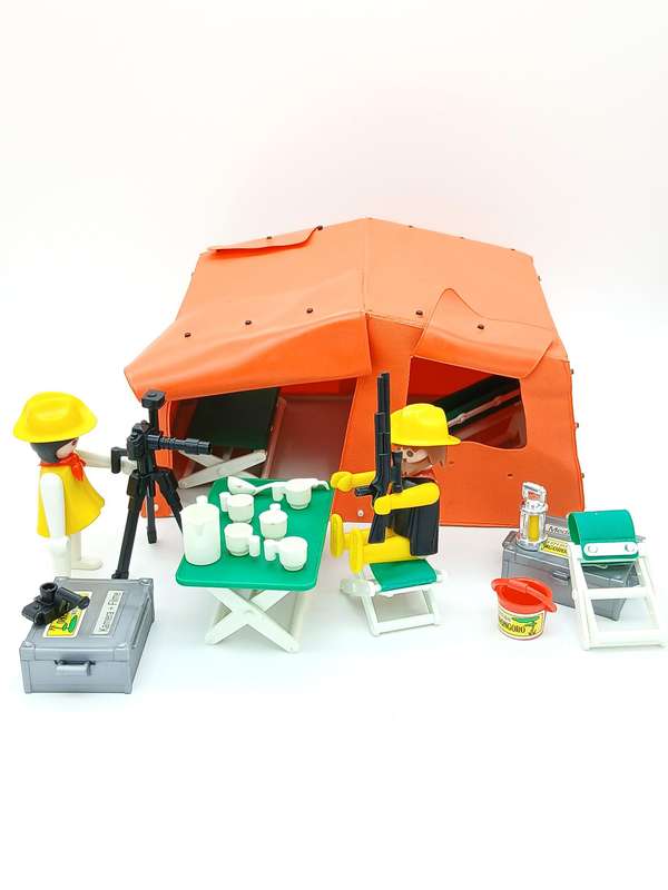 Vintage Playmobil Safari Explorers and Tent - No.3413 (1980)