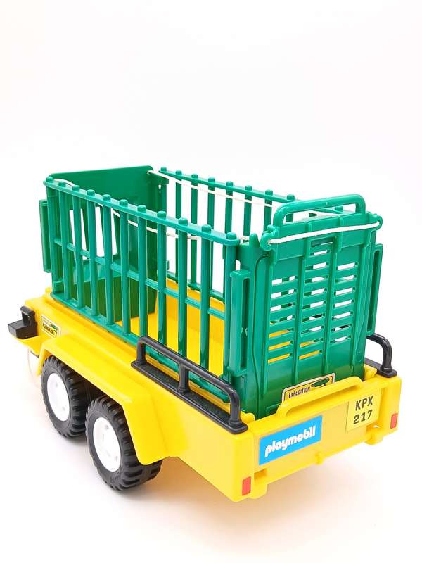 Vintage Playmobil Safari Transport Cage with Rhino - No.3529 (1980)