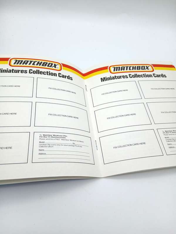 Matchbox 1986 Miniatures Collection Card Album with cards