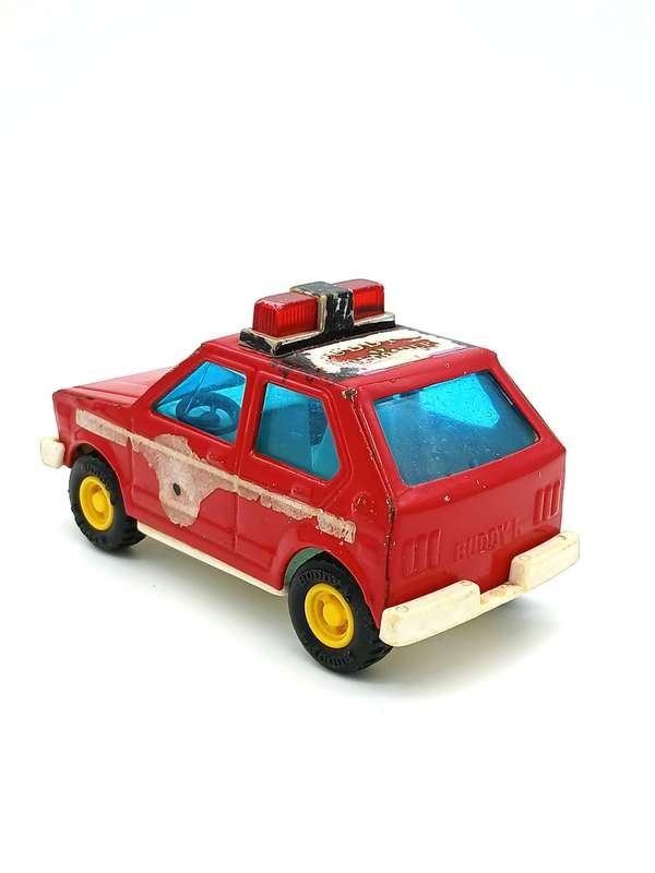 Vintage 1978 Buddy L Red Volkswagen CottonTail VW Rabbit Fire Car
