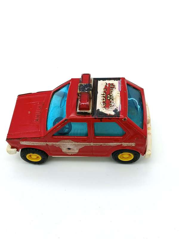 Vintage 1978 Buddy L Red Volkswagen CottonTail VW Rabbit Fire Car