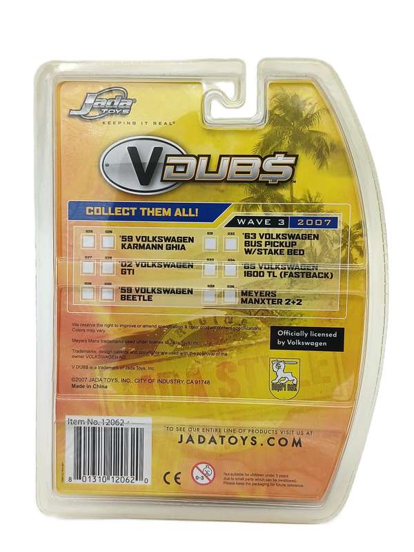 Jada Toys VDUBS 2002 Volkswagen VW Golf GTI (2007) Yellow