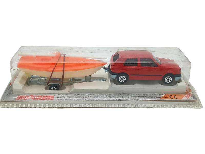Majorette Volkswagen VW Golf Mk3 and Sailboat trailer Vintage