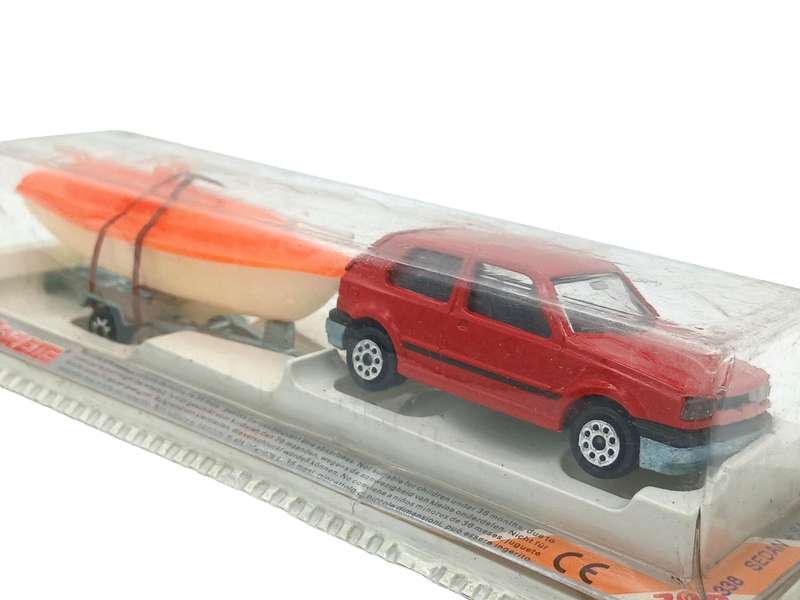 Majorette Volkswagen VW Golf Mk3 and Sailboat trailer Vintage
