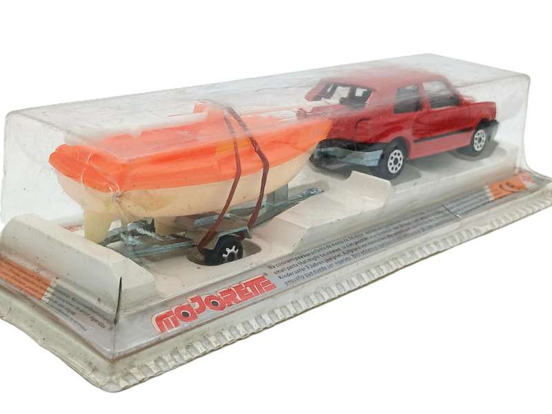 Majorette Volkswagen VW Golf Mk3 and Sailboat trailer Vintage