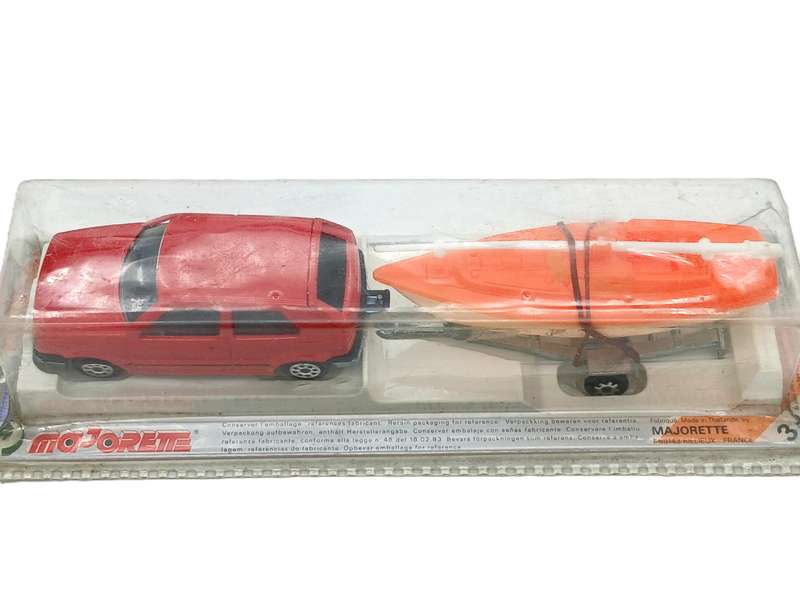 Majorette Volkswagen VW Golf Mk3 and Sailboat trailer Vintage