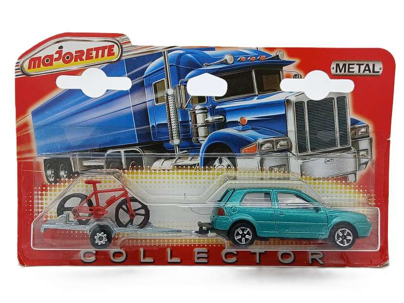 Majorette Volkswagen VW Golf MkIV GTI and bicycle trailer Vintage