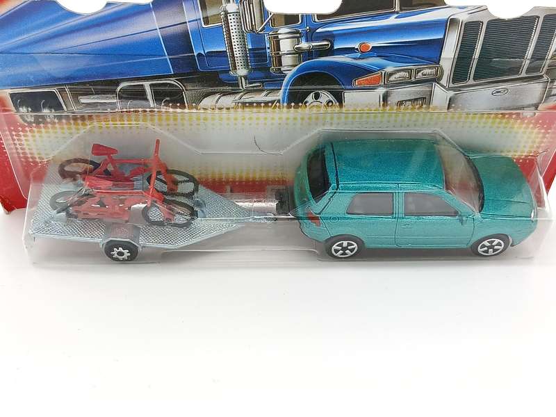 Majorette Volkswagen VW Golf MkIV GTI and bicycle trailer Vintage
