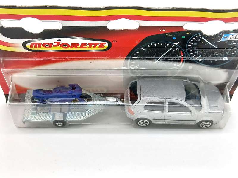 Majorette Volkswagen VW Golf MkIV GTI and Motorcycle trailer Vintage
