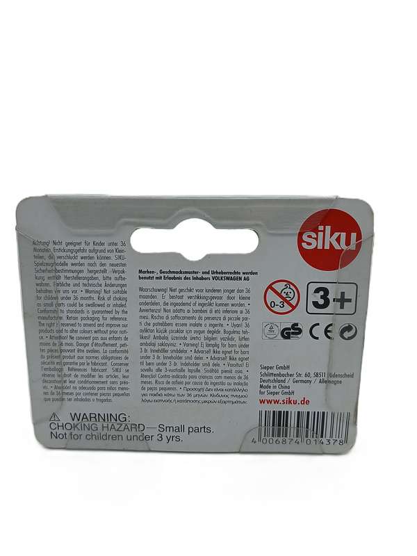 SIKU Volkswagen VW Golf 2.0 TDI Mk6 (Open Wheel Rim)