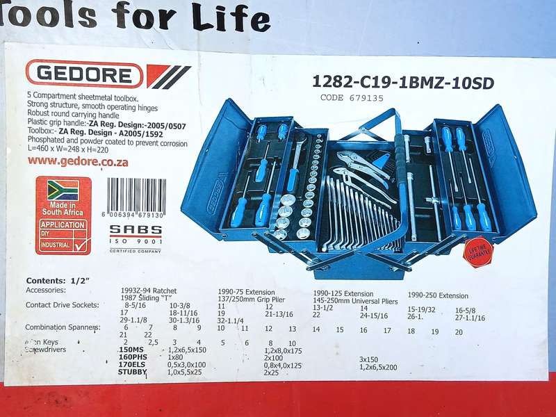 GEDORE 1282-C19-1BMZ-10SD Tool box with tools