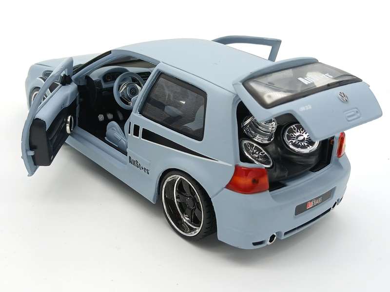 Maisto Volkswagen VW Golf Mk4 R32 1/24 Matt Blue/Grey All Stars - Rare