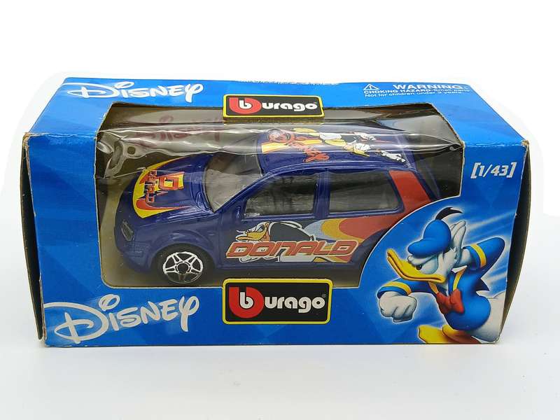 Bburago VW Volkswagen Golf Mk4 Donald Duck Disney 1/43