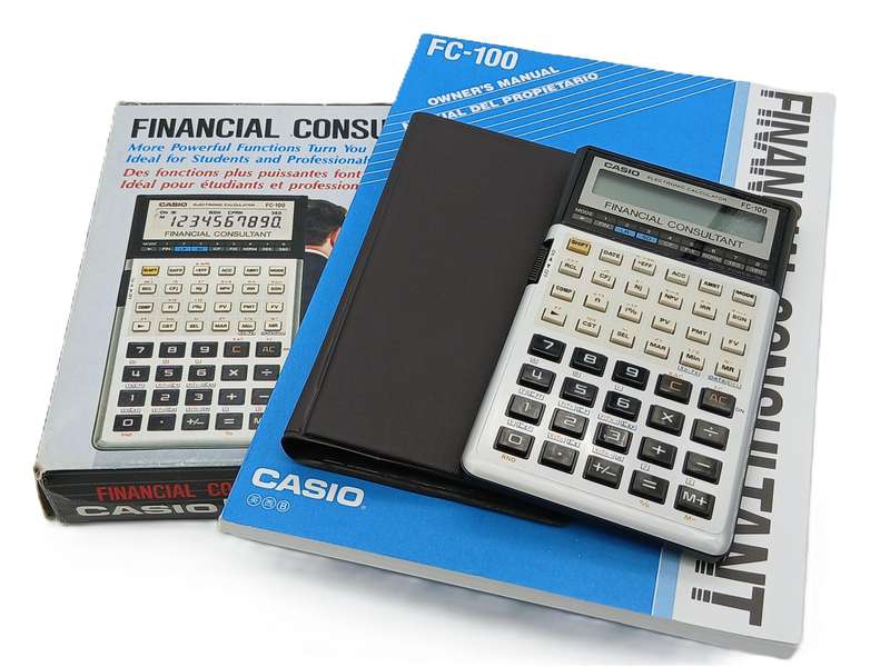 Vintage Casio Calculator FC-100 Financial Consultant 1980s
