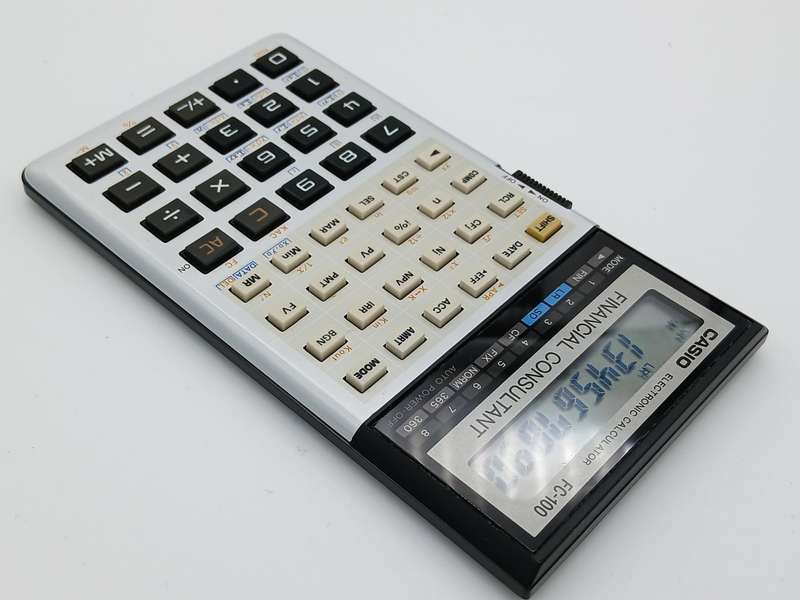 Vintage Casio Calculator FC-100 Financial Consultant 1980s