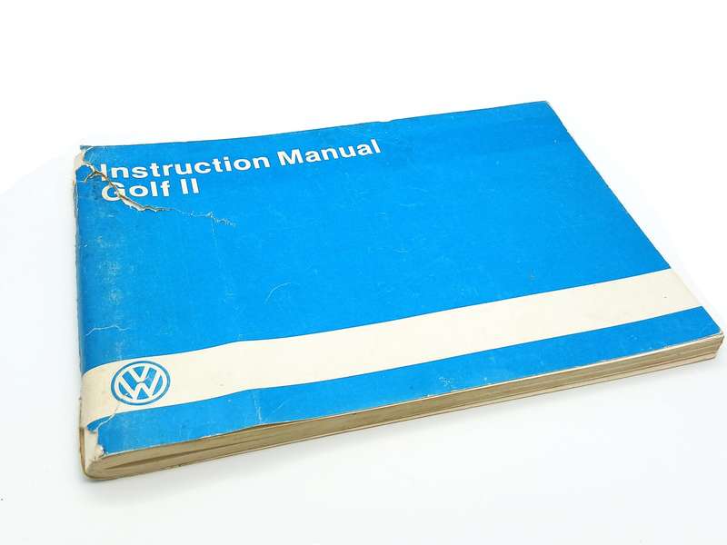 Instruction Manual Volkswagen VW Golf Mk2 Original 1980s