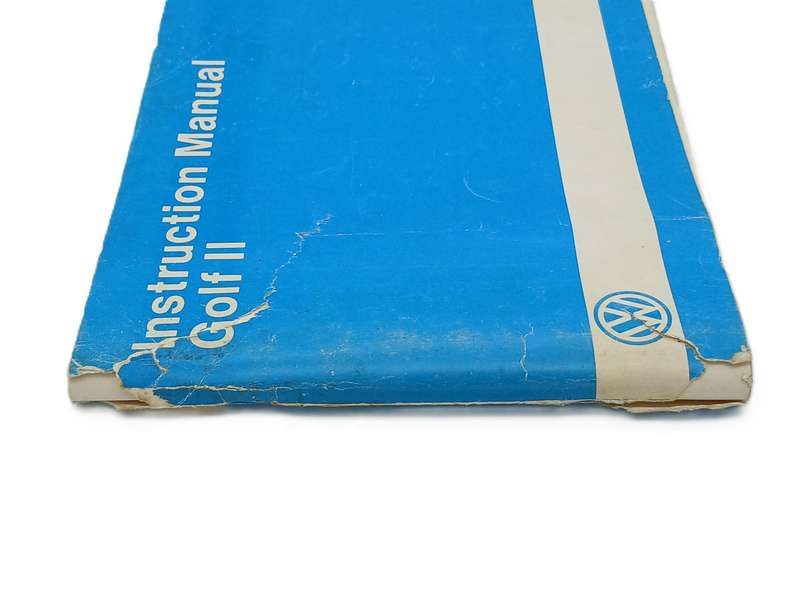 Instruction Manual Volkswagen VW Golf Mk2 Original 1980s