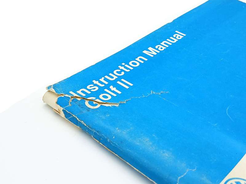 Instruction Manual Volkswagen VW Golf Mk2 Original 1980s