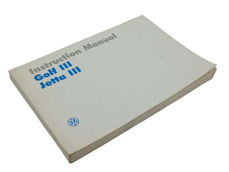 Instruction Manual Volkswagen VW Golf/Jetta Mk3 Original 1990s