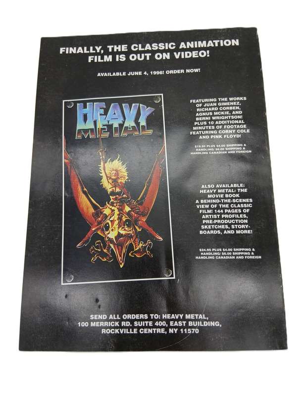 Heavy Metal Illustrated Fantasy Magazine for Adults July 1996