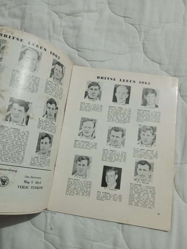 Springboks vs Lions 1962 (has some missing pages and some loose)