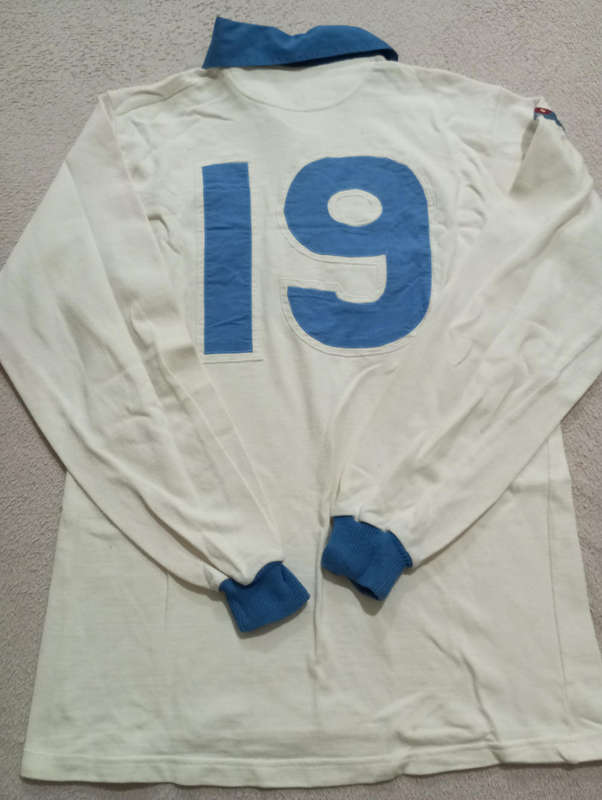 NTVL White Rugby Jersey Rare No 19 Size 44