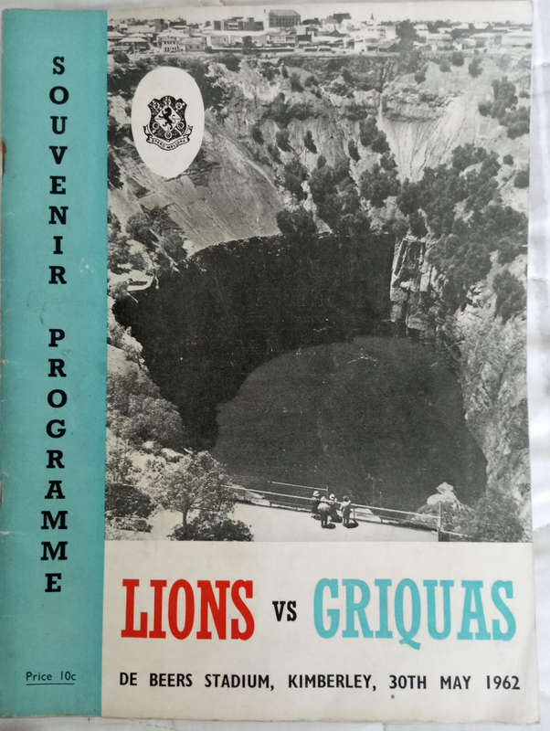 Lions vs Griquas 30.05.1962 Rare