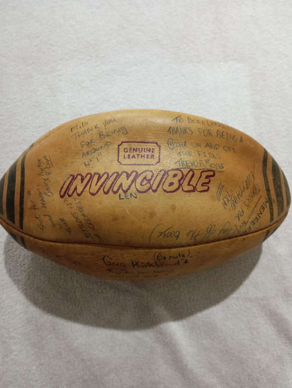 Vintage Super Barbarian Leather Rugby Ball