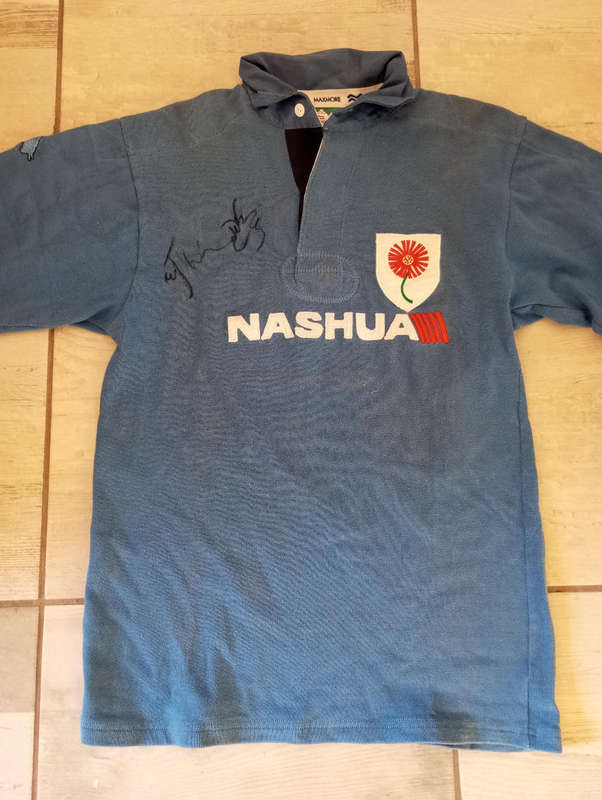 Northern Transvaal Rugby Players Issue Jersey signed by Joost van der Westhuizen