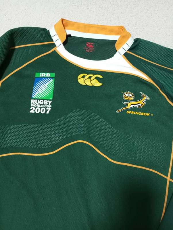 Springbok RWC 2007 Prop Jersey (one short and one long sleeve) Players Issue Super Rare Size XXL