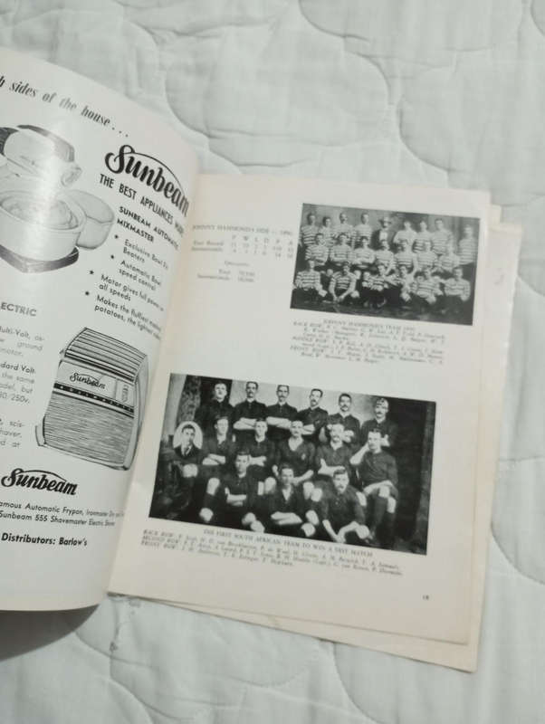Springboks vs Lions 1962 (has some missing pages and some loose)